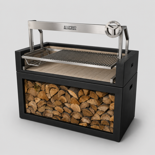 PARRILLERO MODULAR CON PARRILLA INOXIDABLE CON ELEVACION